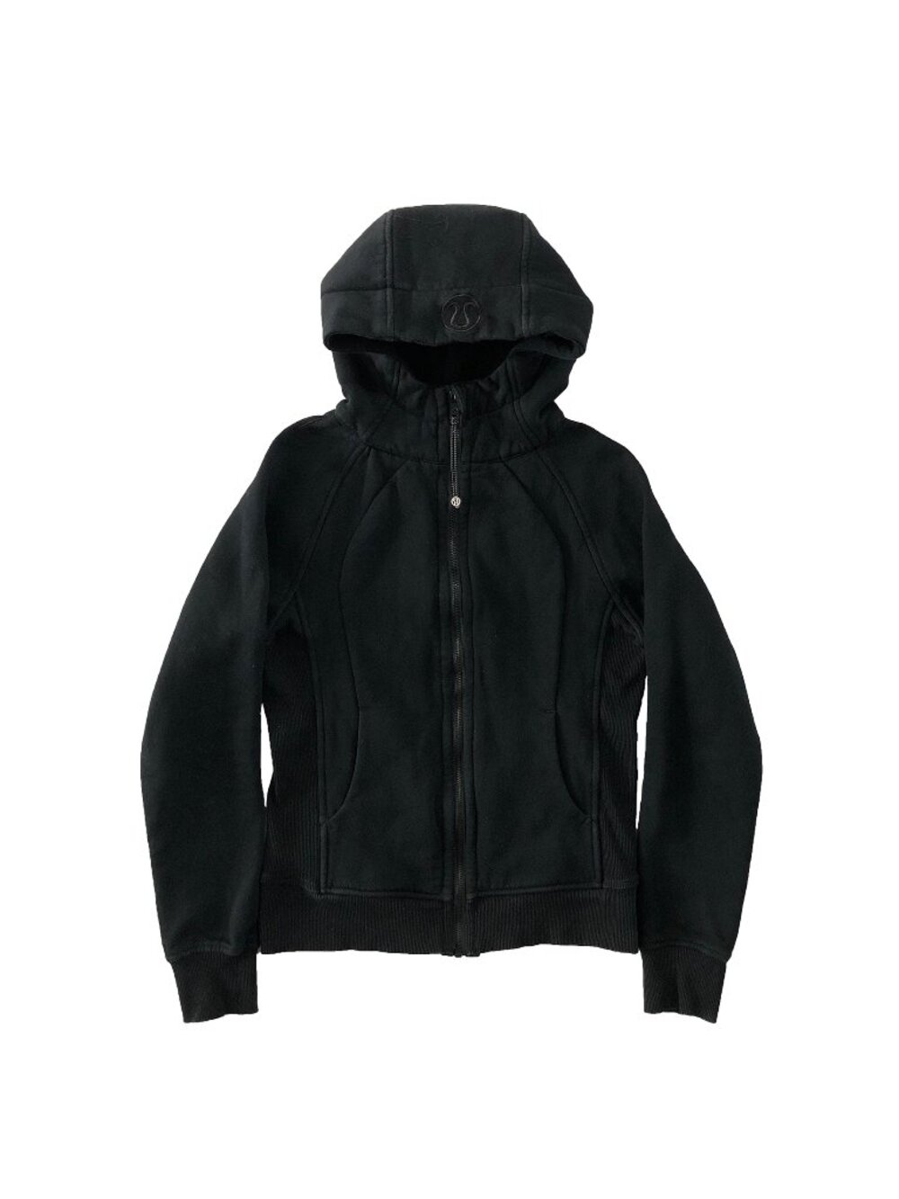 Lululemon Scuba Hoodie Womens Size 8 Black Full Zip Athletic Sweatshirt Jacket